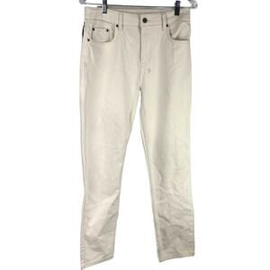 Ksubi NWT Nine O High Rise Slim Straight Leg Ankle Crop Size 29 Off White Cream